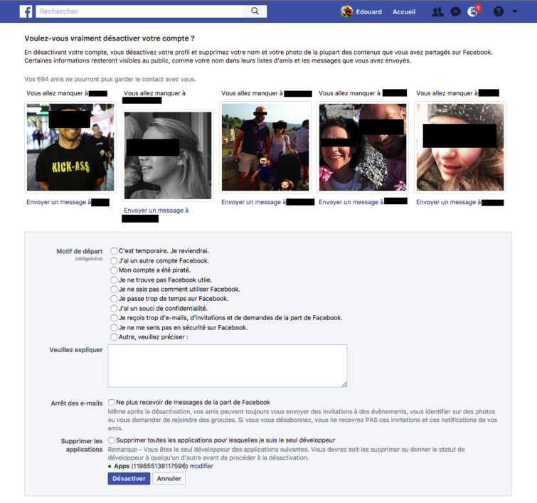 Image 3 : Facebook : comment supprimer son compte ou se désinscrire ?