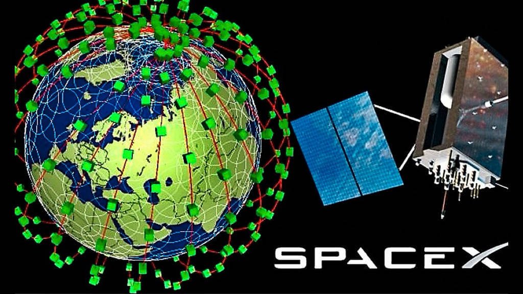 SpaceX starlink internet satellite