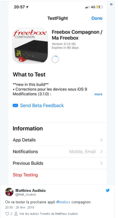 Image 2 : Freebox Compagnon s'offre une  nouvelle bêta pour iOS