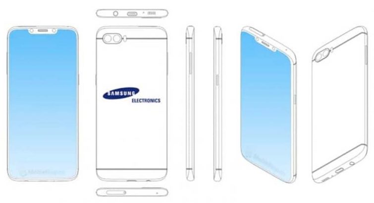 Image 1 : Samsung dépose un brevet de smartphone avec une encoche