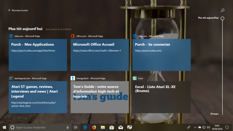 Image 2 : Tout savoir sur la Timeline, la nouvelle fonction de Windows 10