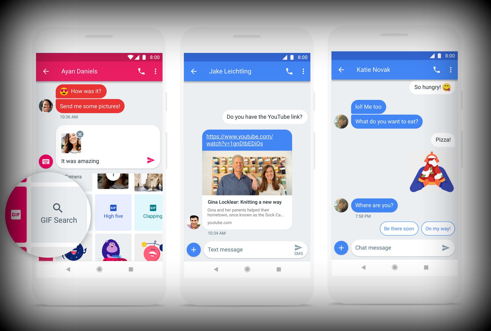 Image à la une de Messages : on fait le tour des nouveautés de l'application SMS d'Android