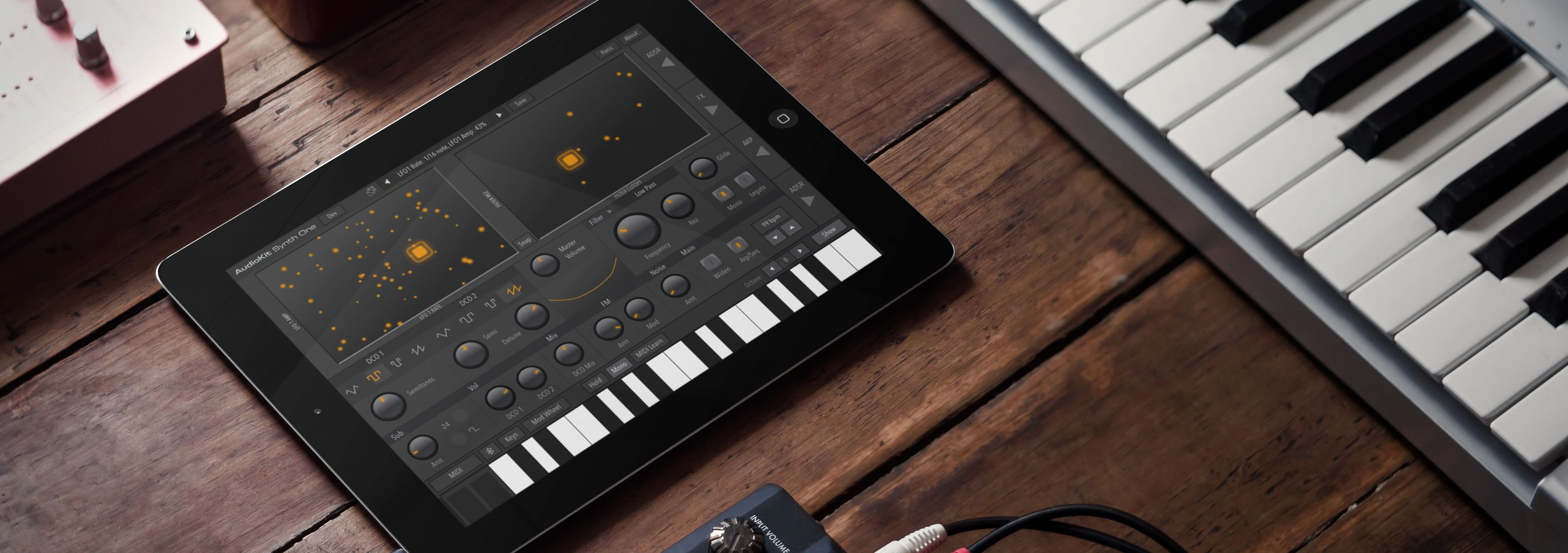 Image à la une de AudioKit Synth One, un synthé à tables d'ondes gratuit sur iPad