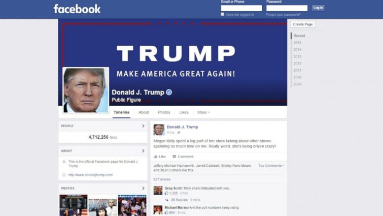 Image 1 : Trump est le politicien qui dépense le plus en publicité sur Facebook