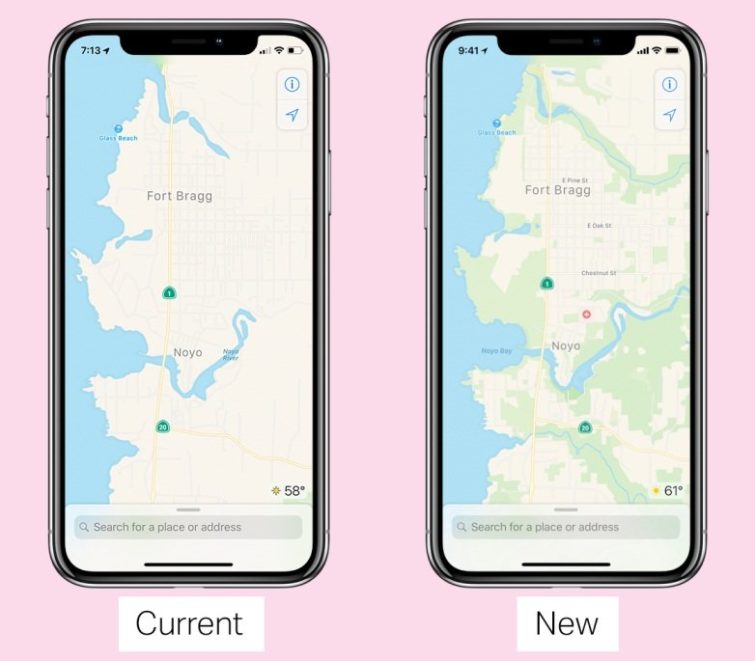 Image 1 : iOS 12 cache une surprise : la nouvelle version d'Apple Maps !