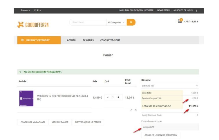 Image 3 : C'est Noël chez GoodOffer24 : Windows 10 Pro à 8,98 €, Office 2016 Pro à 22,25 € et Office 2019 Pro à 35,99 €