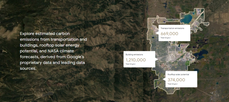 Image 1 : Google Maps est dorénavant capable de calculer l'empreinte carbone des villes
