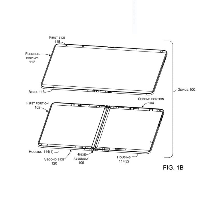 Image 2 : Un nouveau brevet Microsoft parle du Surface Phone pliable