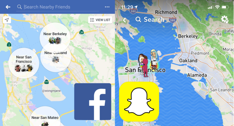 Image 1 : Nearby Friends de Facebook : la géolocalisation des amis inspirée de Snapchat