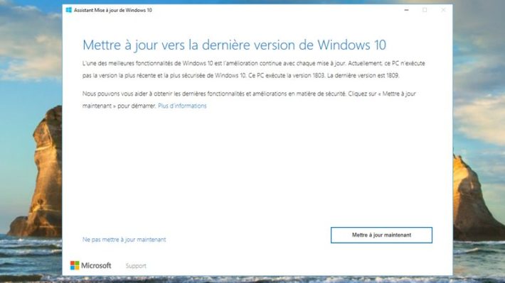 Image 6 : Windows 10 : comment télécharger la grosse mise à jour d'octobre 2018 ?