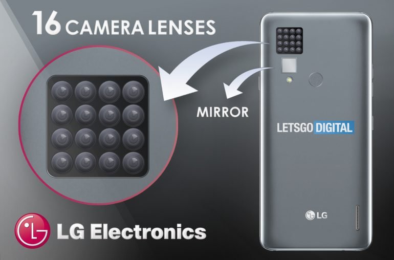 Image 1 : LG dépose un brevet pour un smartphone à 16 capteurs en matrice