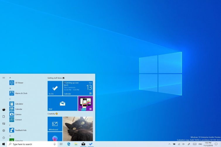 Image 1 : Microsoft illumine Windows 10 dans la dernière bêta