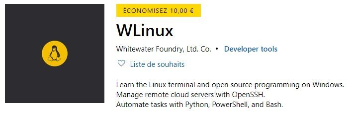 Image 1 : WLinux, quand Microsoft réussit à rendre payante une distribution Linux