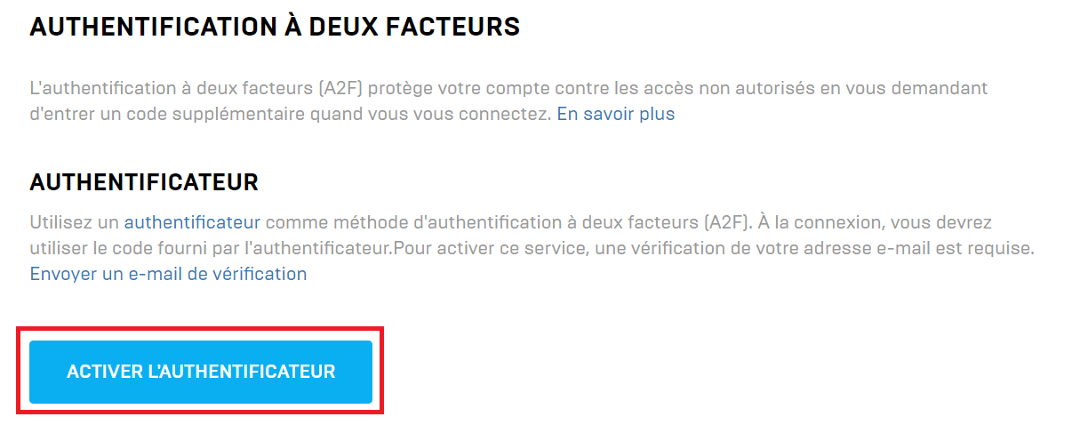 activer authentificateur fortnite