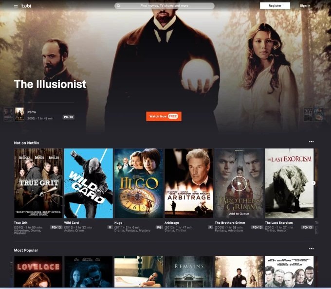 Image 1 : Tubi, le Netflix gratuit, pourrait débarquer chez nous
