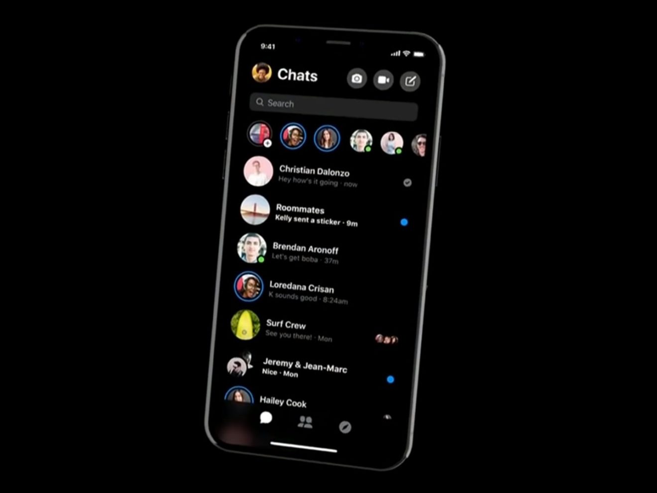 Image 1 : Facebook : le mode Nuit fait son apparition dans Messenger
