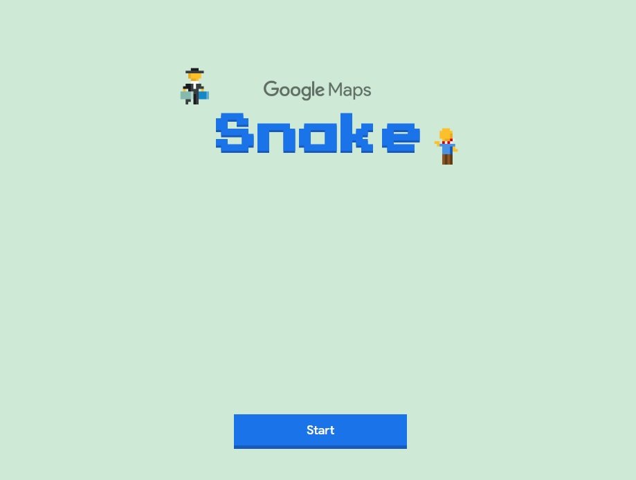 Image 1 : Entre autres poissons d’avril, Google nous propose un Snake dans Google Maps