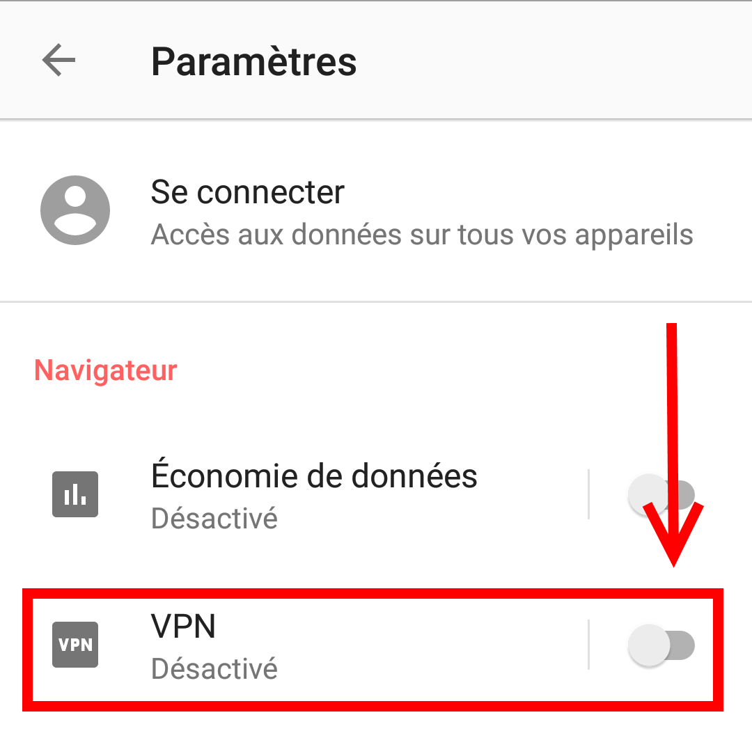 vpn actif mobile