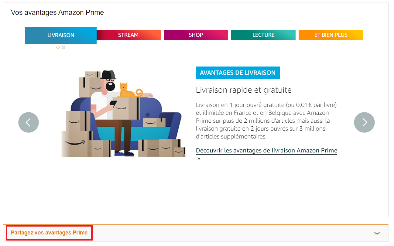 inviter proches amis amazon prime