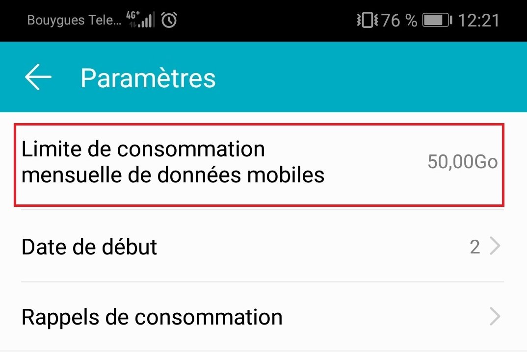 bloquer donnees mobiles forfait android