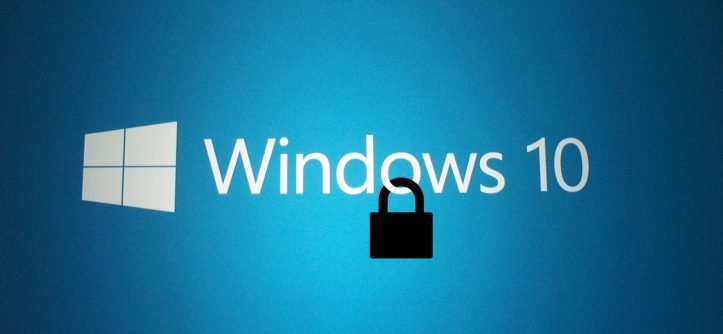 Cadenas sur logo windows 10