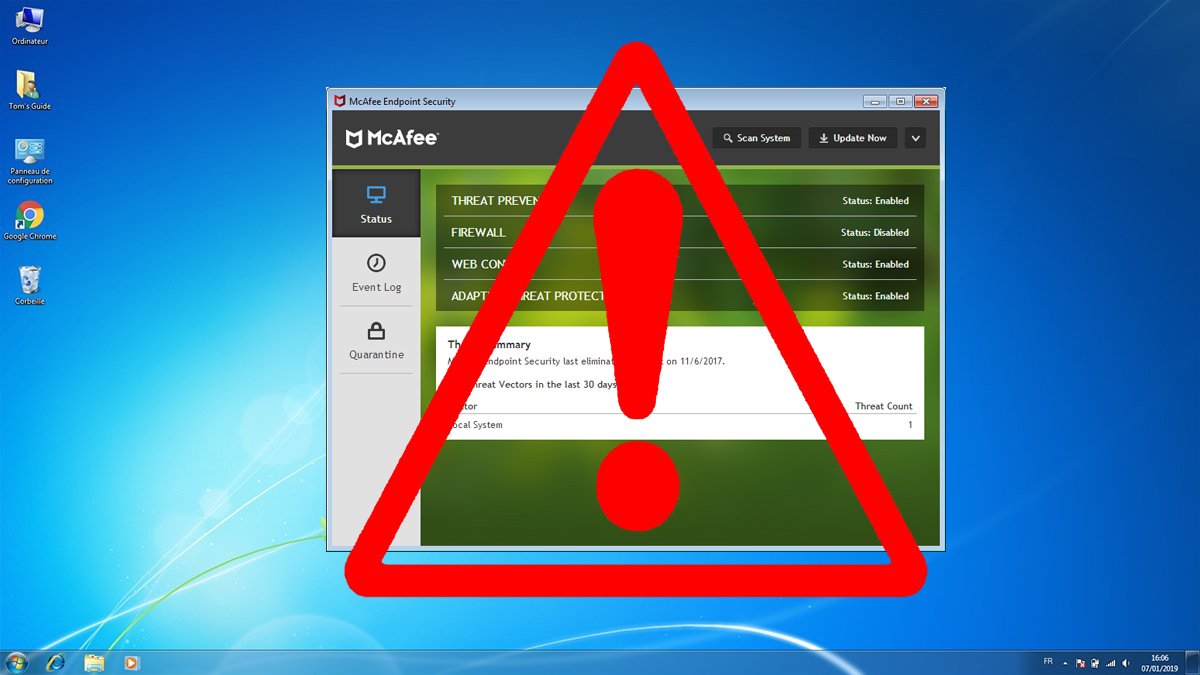 Image 1 : Avast, Avira, McAfee... : Windows 7 n'aime plus les antivirus