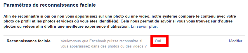 reconnaissance faciale facebook