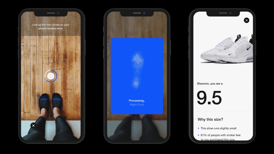 Image 1 : Nike utilise la réalité augmentée pour connaître votre taille de baskets