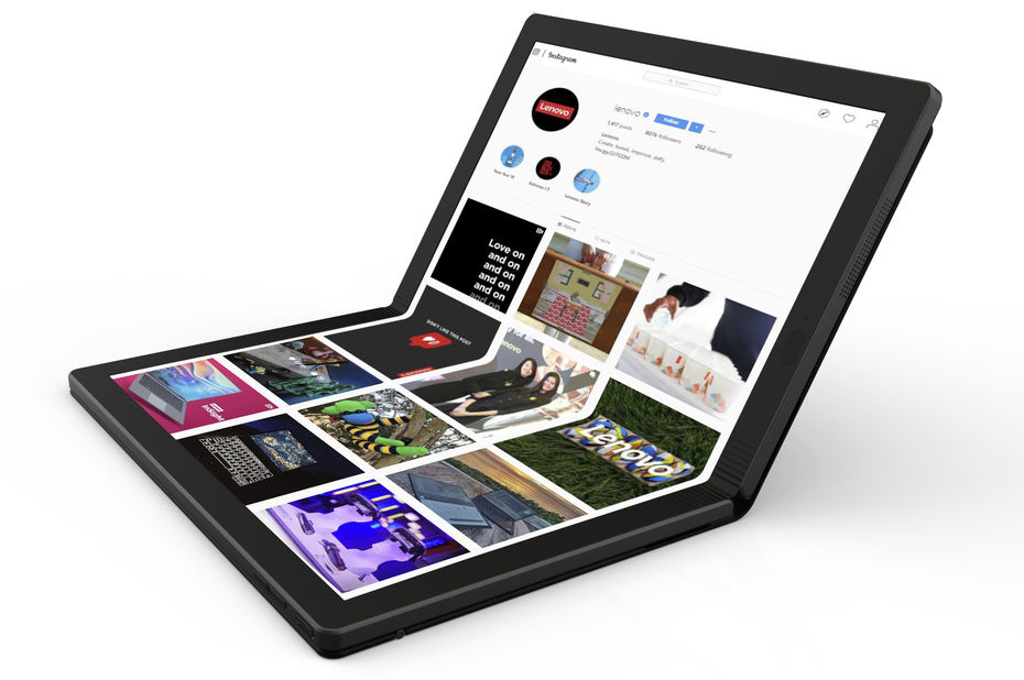 Image 1 : Lenovo dévoile un ordinateur portable à écran pliable