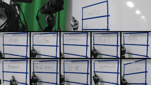 Image 2 : Ce robot est capable d'écrire dans toutes les langues... sans programmation