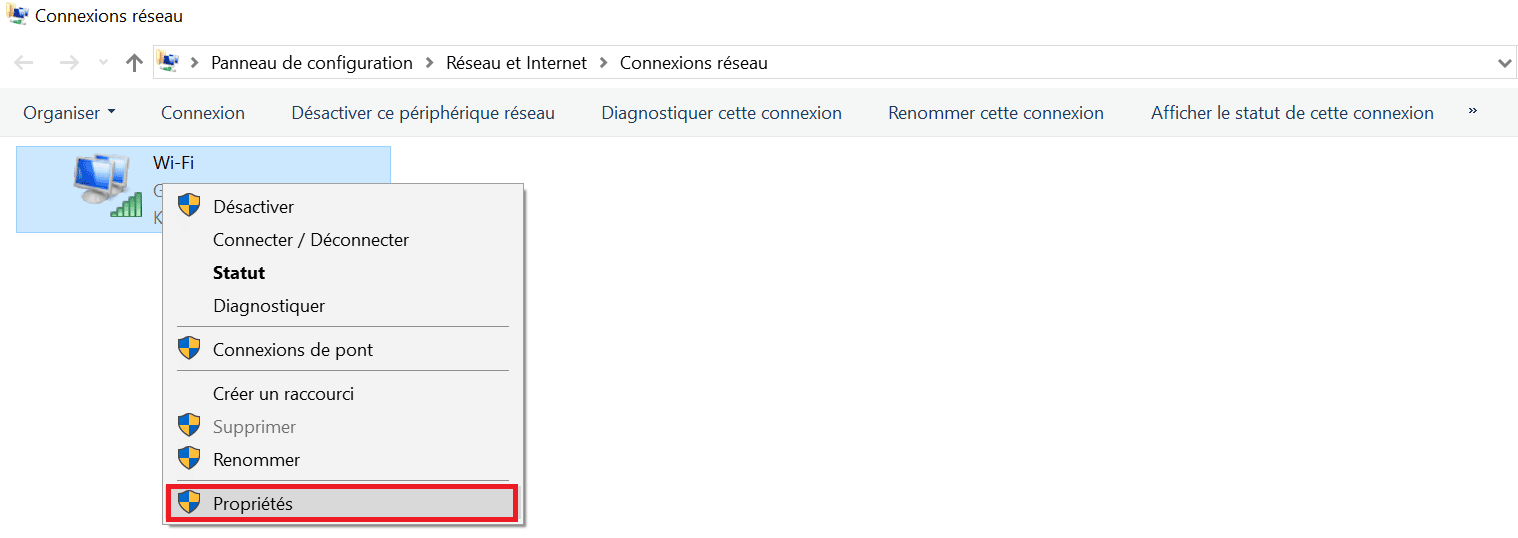 connexion wifi dns free