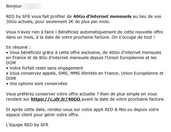 Image 2 : SFR augmente le prix de son forfait RED (mais vous pouvez dire non)