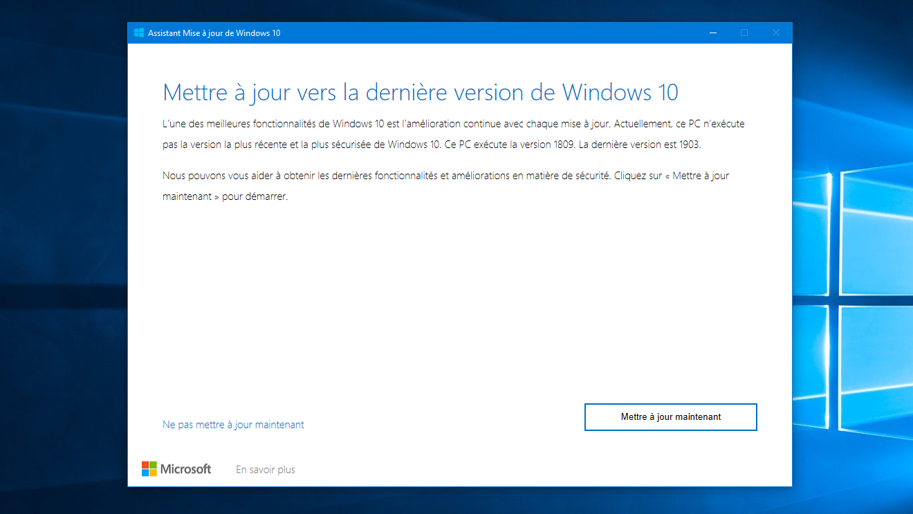 Image 3 : Windows 10 : la mise à jour de mai est dispo, voici comment la télécharger