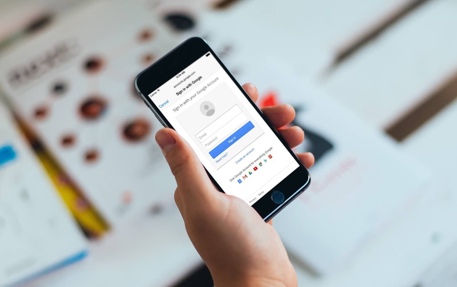 Image 1 : Android permet de s'authentifier dans les apps iOS de Google