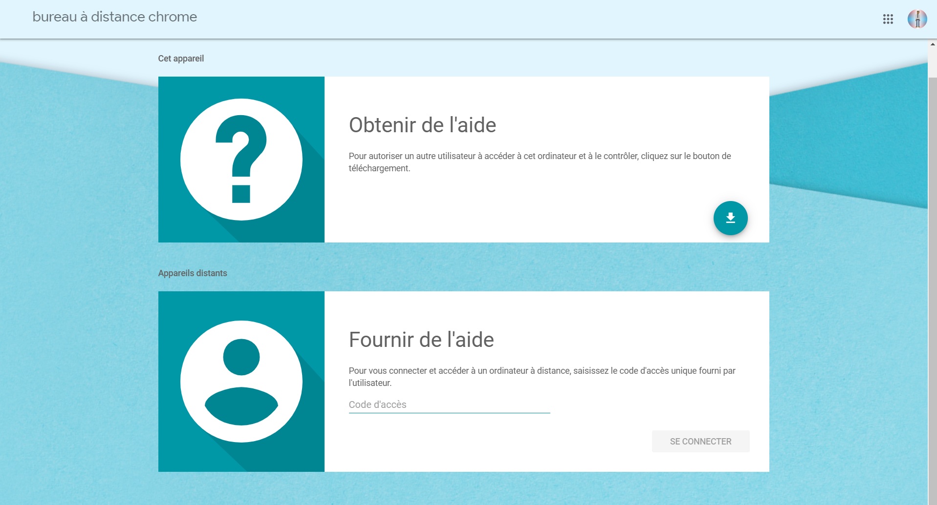 Image 1 : Chrome 75 permet de contrôler un ordinateur à distance