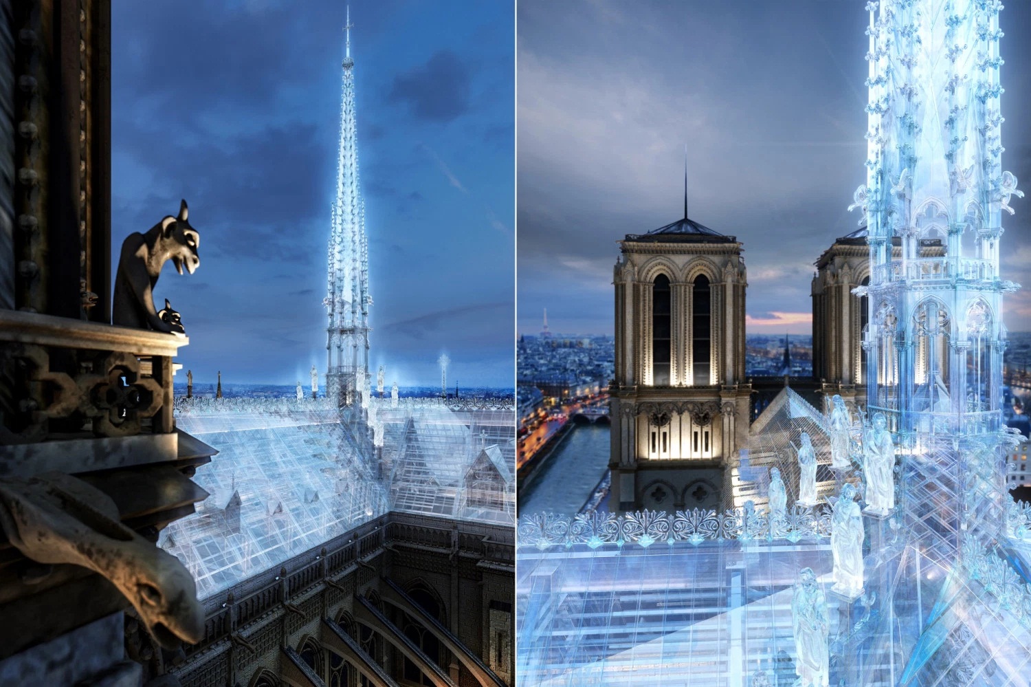 Image 1 : Le designer du Cube d'Apple propose de transformer Notre-Dame en Apple Store