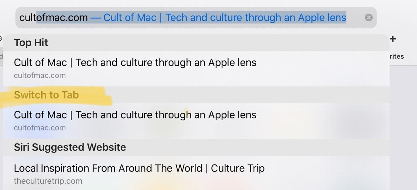 Image 1 : Sur iOS 13, Safari vous évitera d'ouvrir deux fois le même site