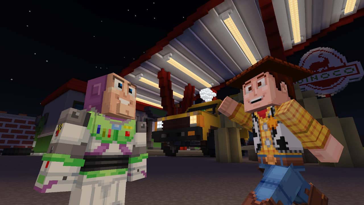 Image 1 : Microsoft sort un mash-up Minecraft Toy Story