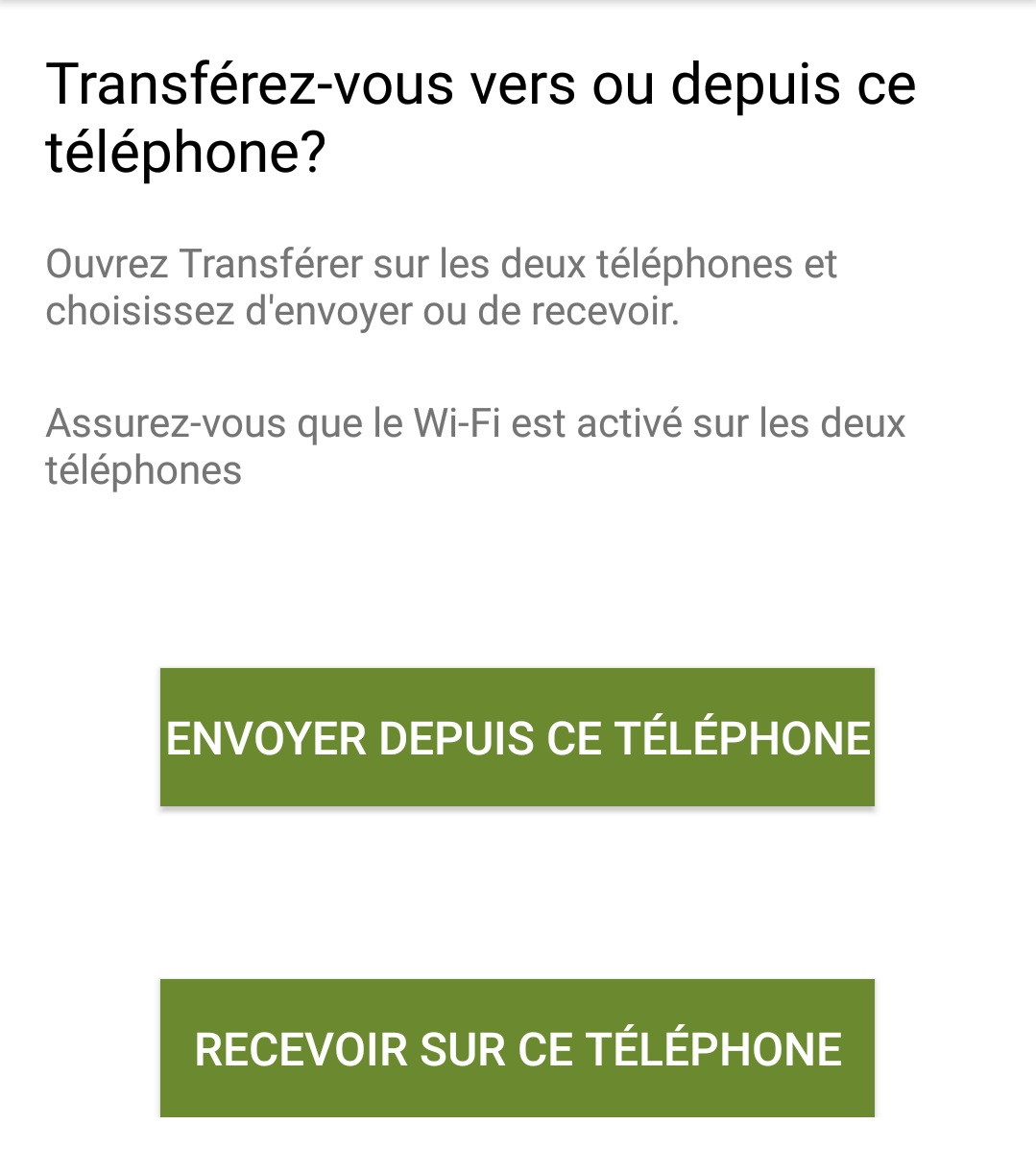 transfert messages deux telephones