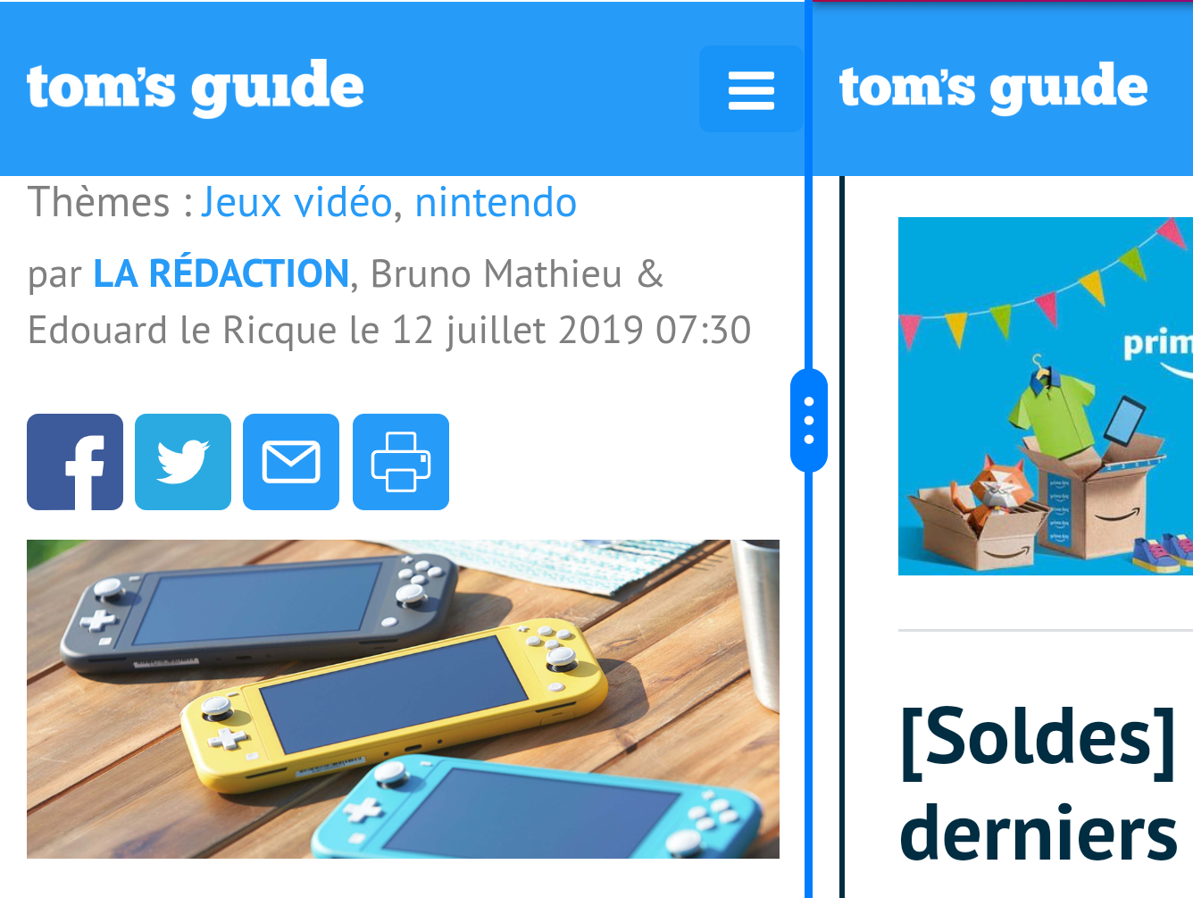 split screen smartphone deux applications