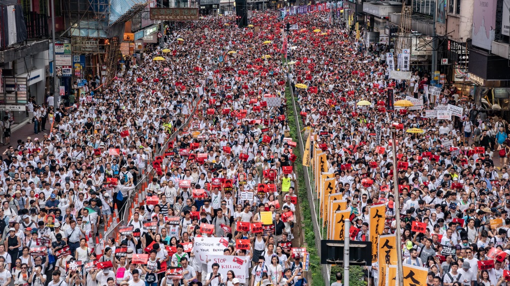 Image 1 : À Hong Kong, on utilise AirDrop pour protester