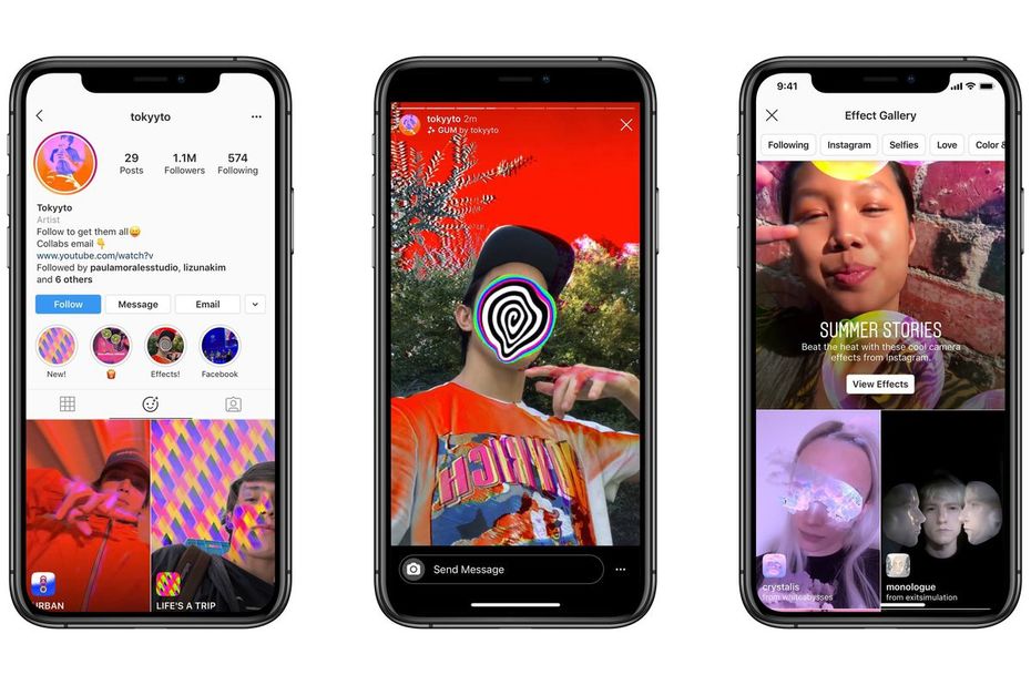 Image 1 : Vous pouvez maintenant créer vos propres effets de réalité augmentée sur Instagram