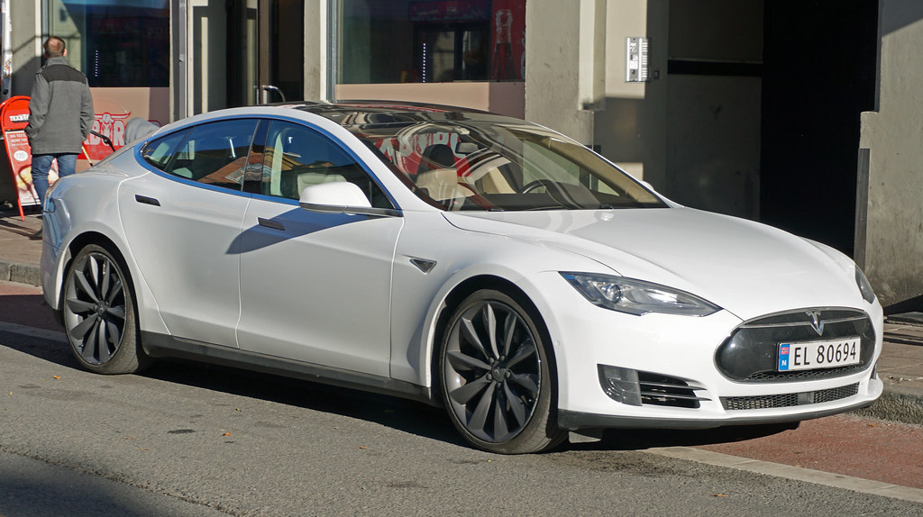 Tesla Model S in Oslo, Norway.