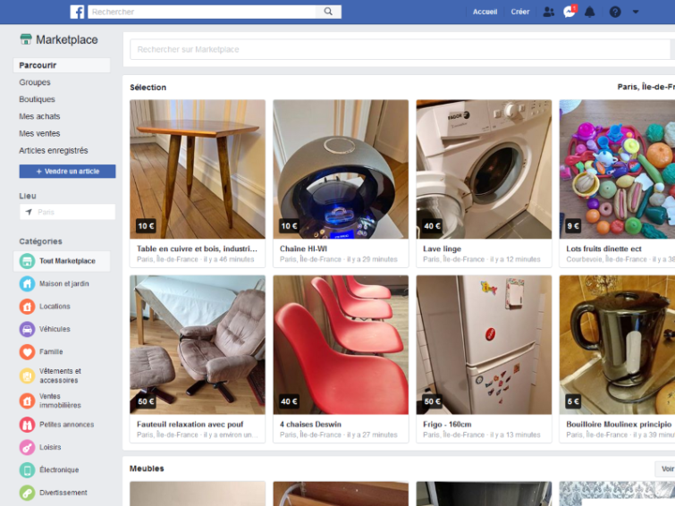 Marketplace comment vendre vos affaires sur Facebook