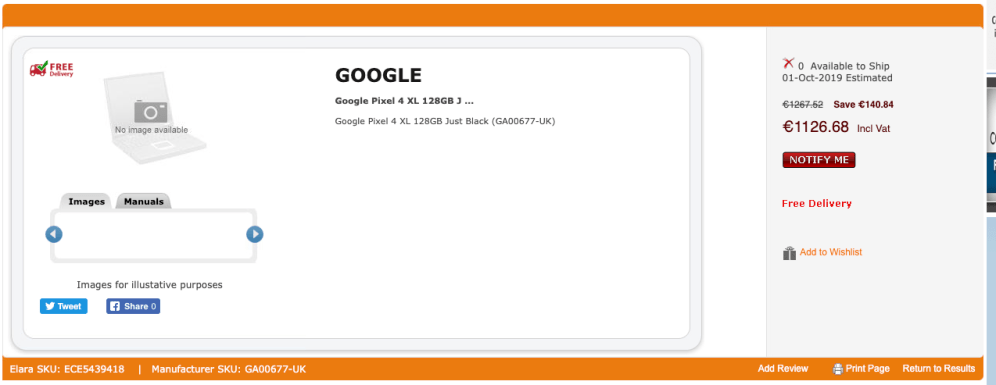 Image 2 : Google Pixel 4 : une fuite confirme les trois couleurs et un prix à partir de 820 €