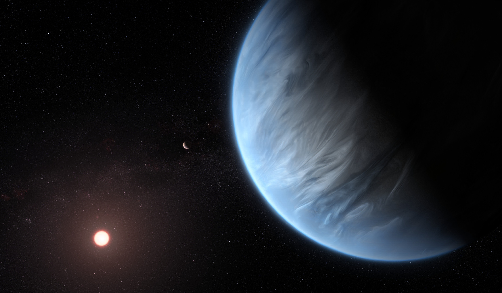 Image 1 : On a détecté de la vapeur d'eau sur une exoplanète en zone habitable