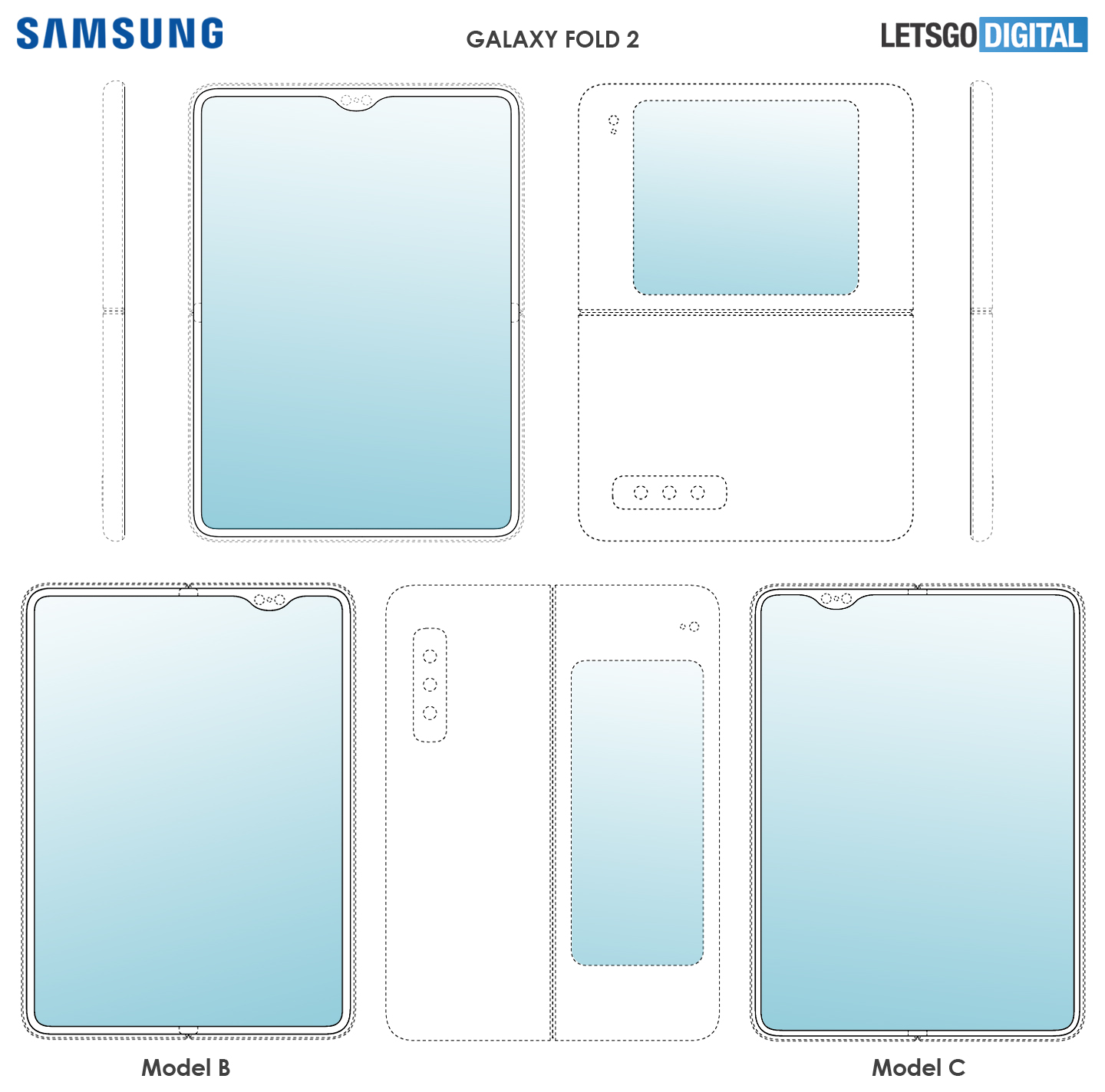 Image 2 : Samsung Galaxy Fold 2 : 6,7 pouces quasiment carrés