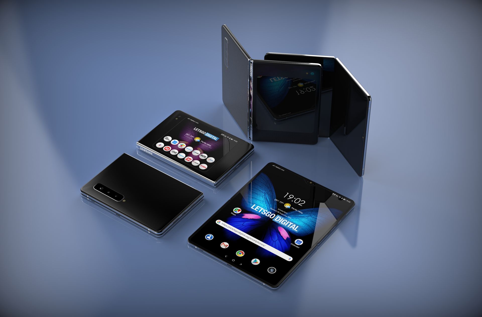Image 1 : Samsung Galaxy Fold 2 : 6,7 pouces quasiment carrés