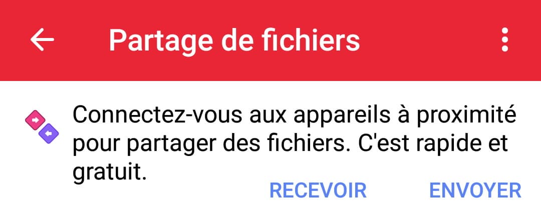 QR code partage fichiers Opera