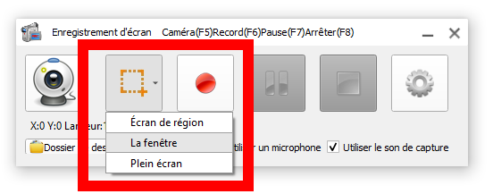fenetre capture ecran